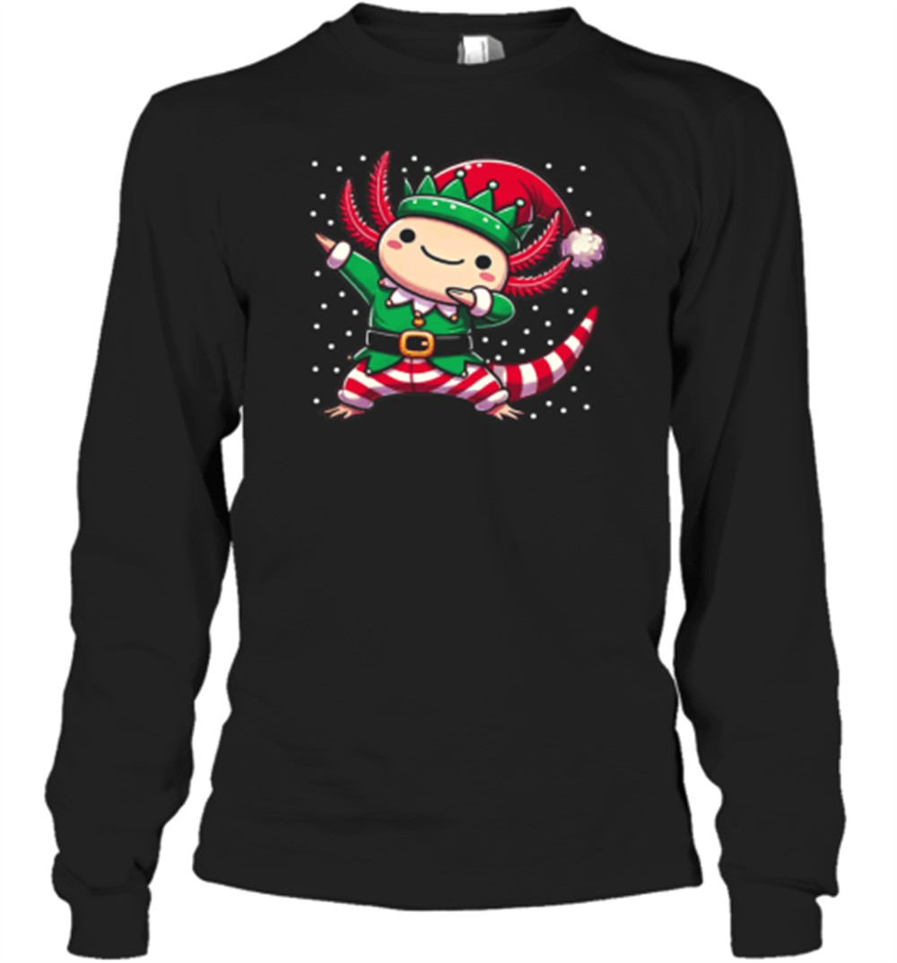 christmas-axolotl-elf-funny-axolotl-lover-t-shirt-4dy00f9m Christmas Axolotl Elf Funny Axolotl Lover T-Shirt