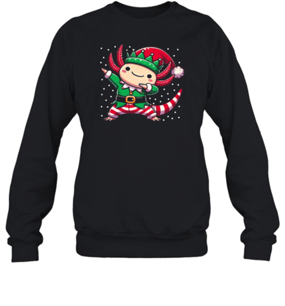 christmas-axolotl-elf-funny-axolotl-lover-t-shirt-4dy00f9m Christmas Axolotl Elf Funny Axolotl Lover T-Shirt
