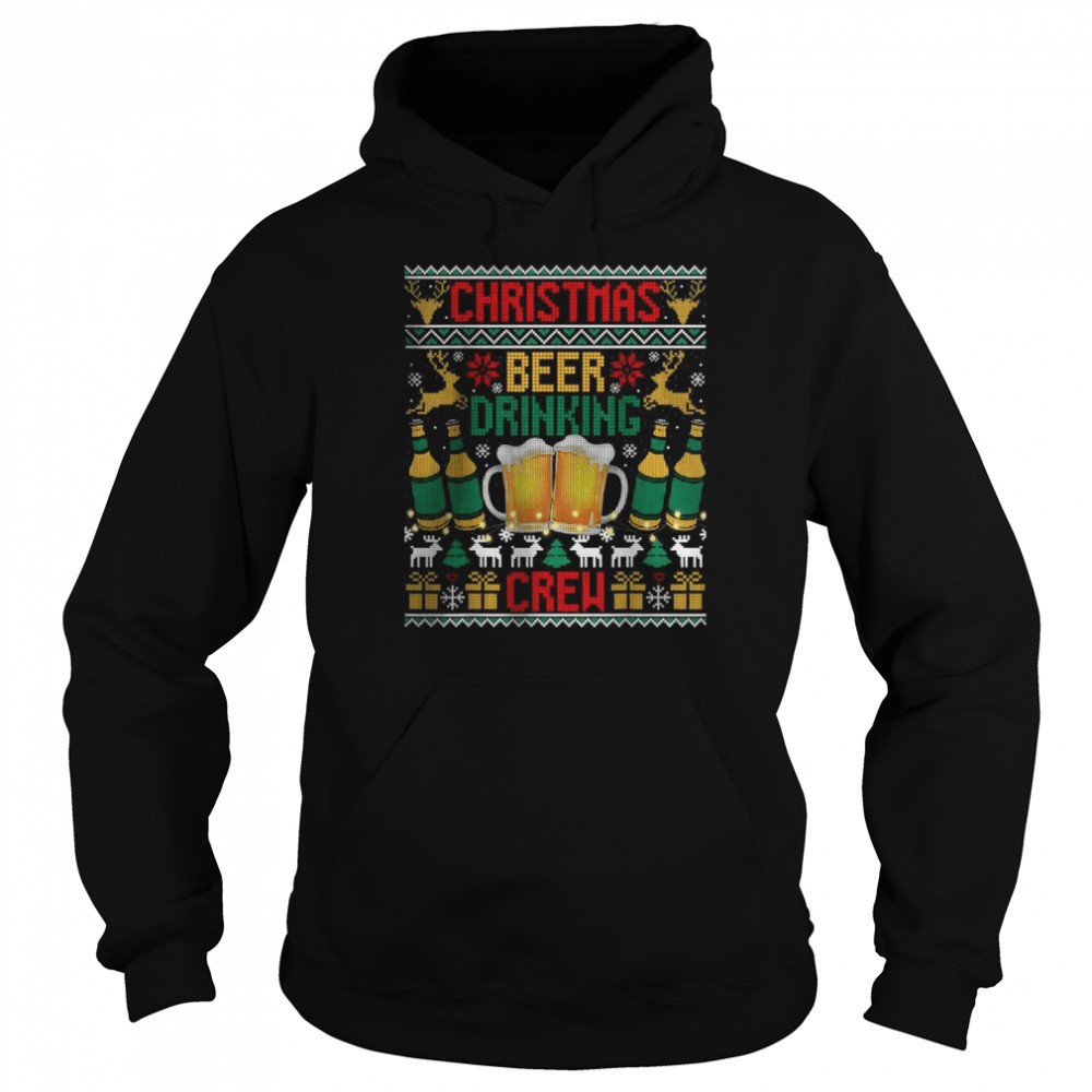 Christmas Beer Drinking Crew T-Shirt