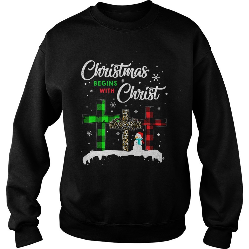 Christmas Begins With Christ Costume Xmas shirt