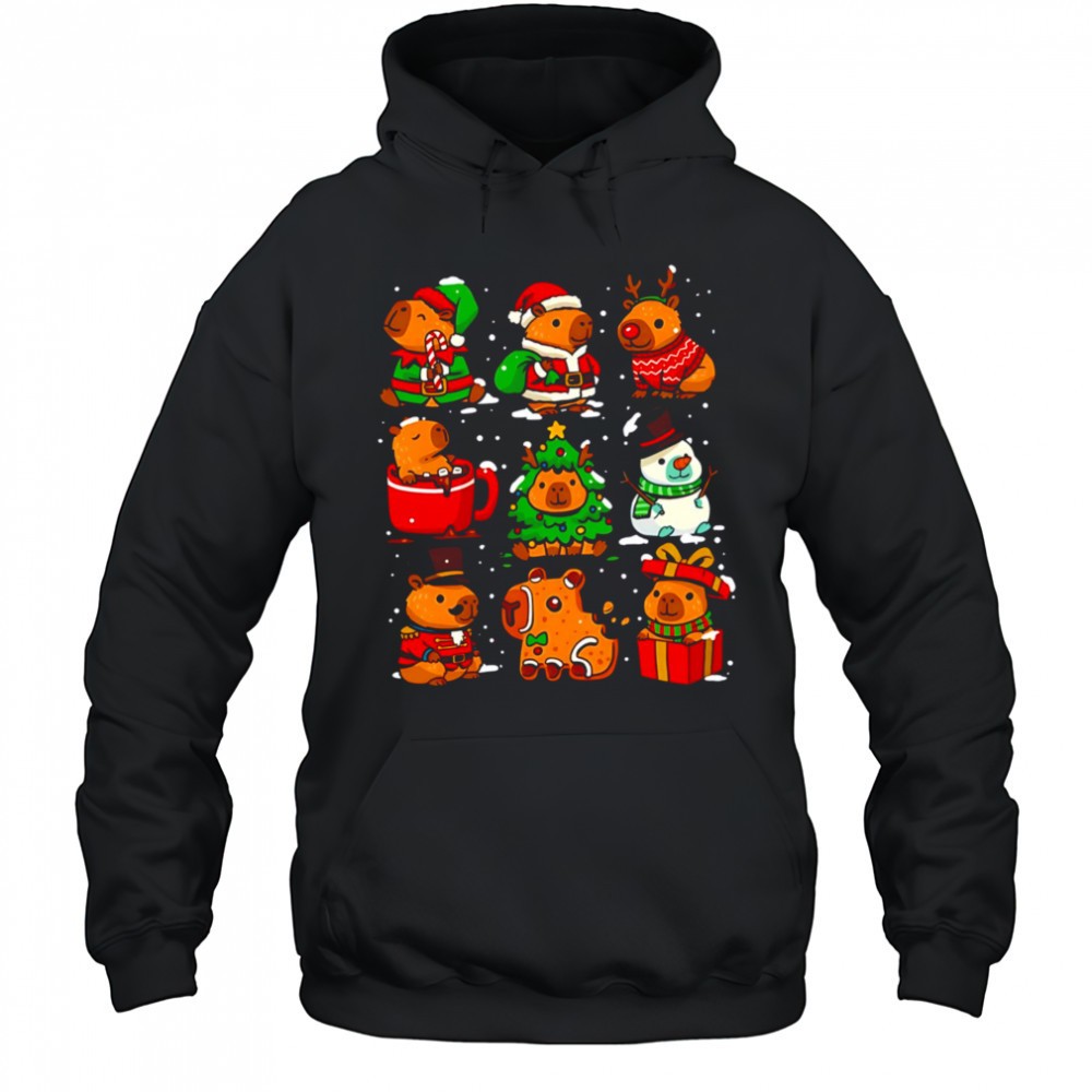 Christmas Capybaras 2025 cute style shirt