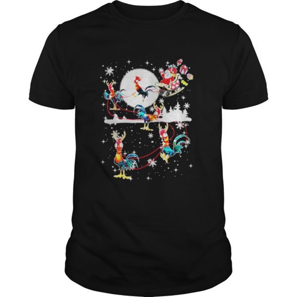 christmas-chicken-hei-hei-and-santa-claus-shirt-n4089iub Christmas chicken Hei Hei and Santa Claus shirt