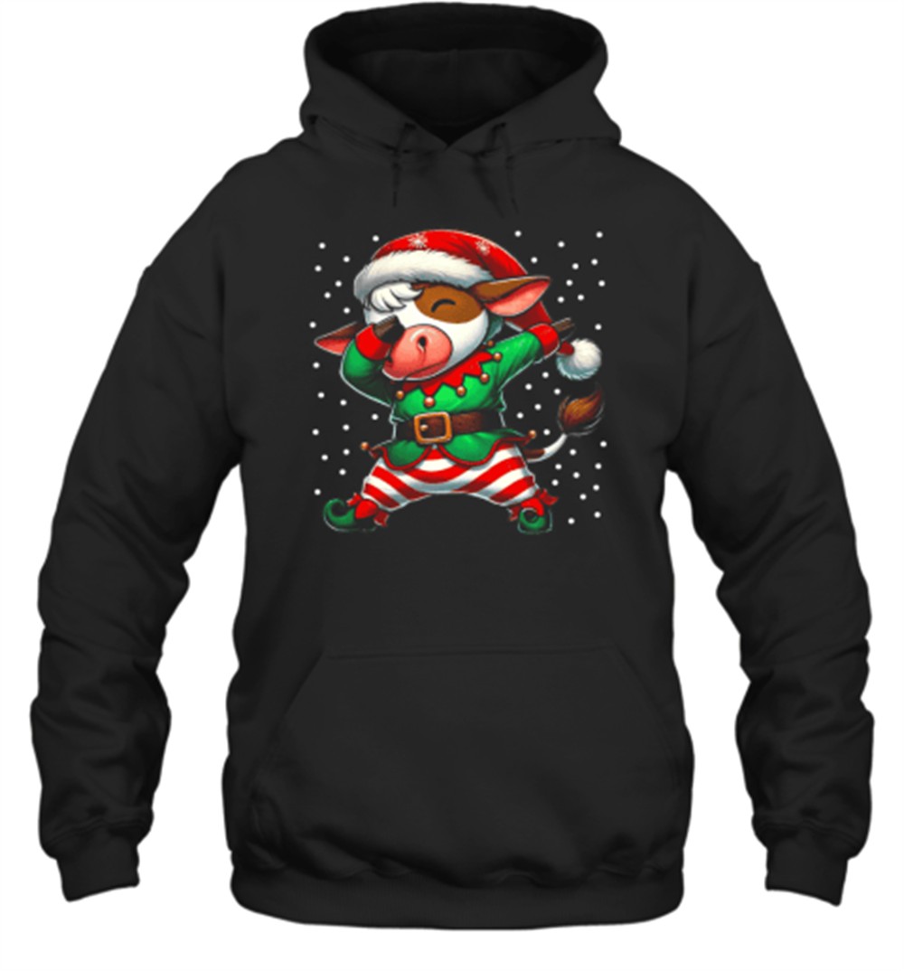 Christmas Cow Elf Funny Cow Lover Farmer T-Shirt