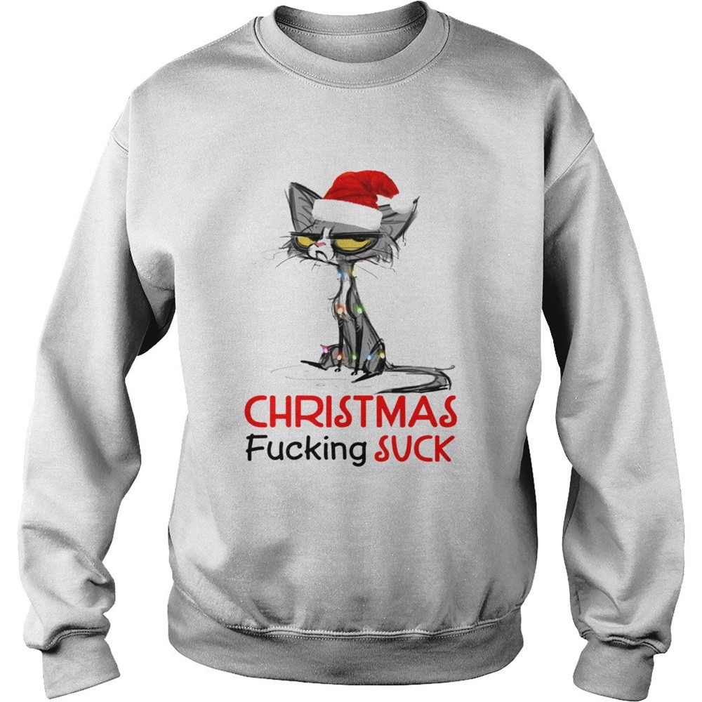 Christmas Fucking suck Cat Xmas shirt