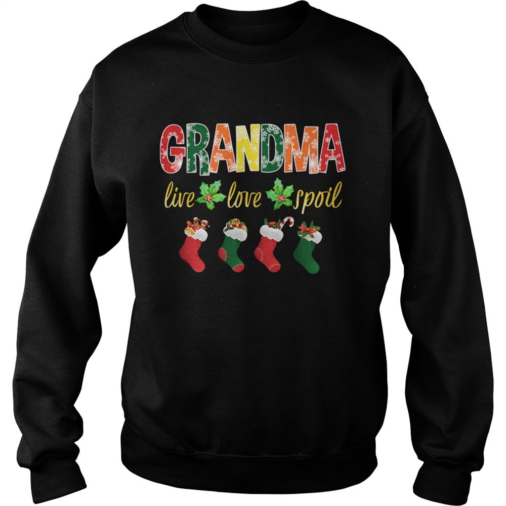 Christmas Grandma Live Love Spoil TShirt