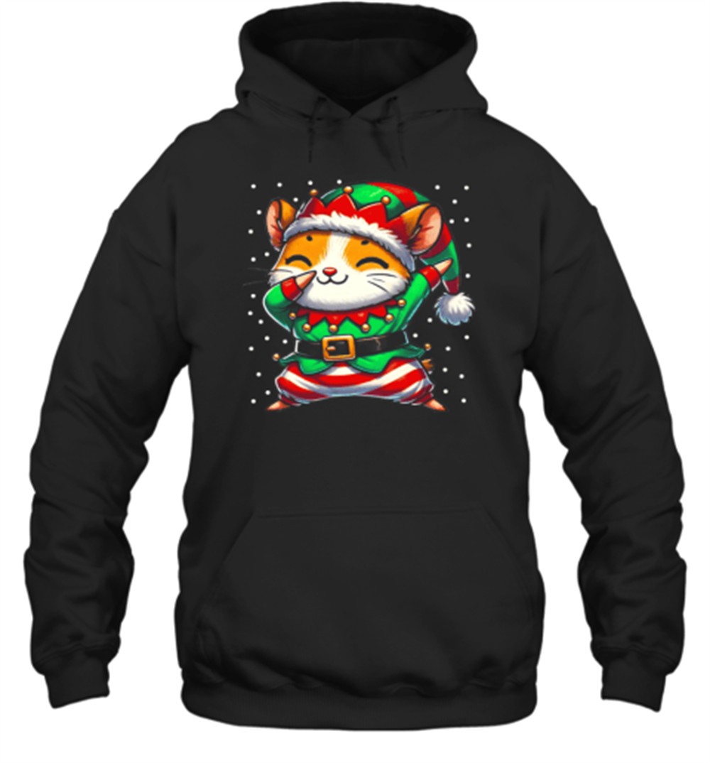 Christmas Hamster Elf Funny Hamster Lover T-Shirt