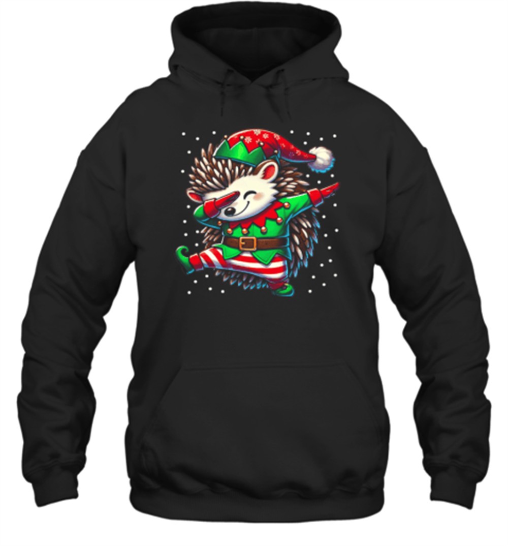 Christmas Hedgehog Elf Funny Hedgehog Lover T-Shirt