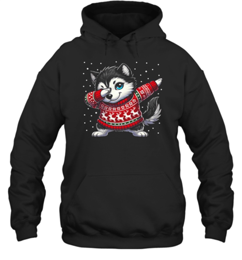 Christmas Husky Lover Funny Husky Ugly Christmas T-Shirt