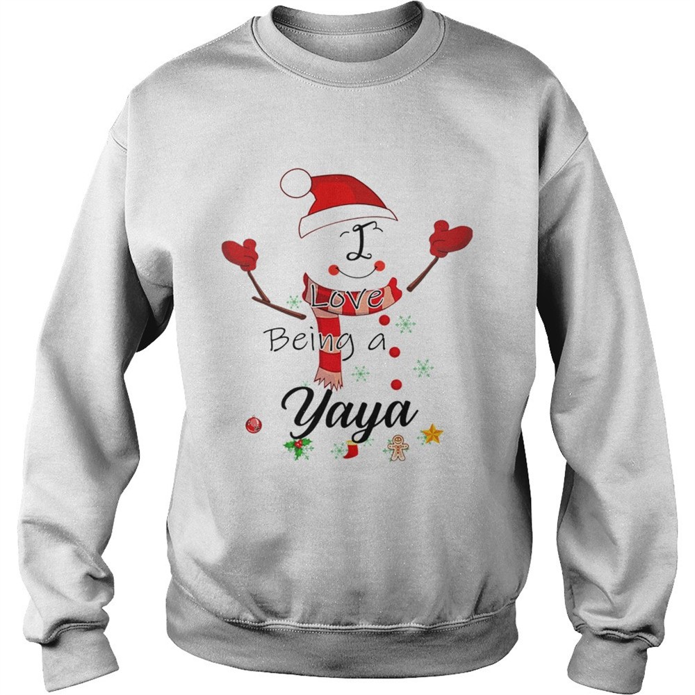Christmas I Love Being A Yaya Snowman TShirt