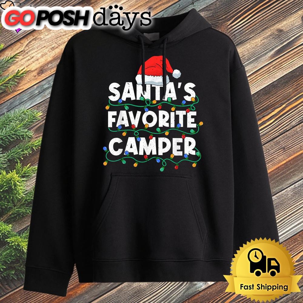 Christmas In July Santas Favorite Camper Camping Lover Funny Hoodie