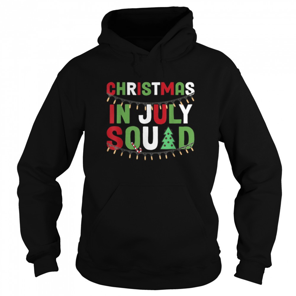 Christmas In July Squad Birthday Squad Group Party T-Shirt B0B7DXQPZ8