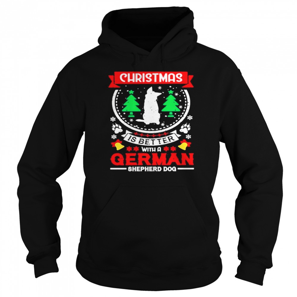 Christmas is better with a German shepherd dog Christmas 2025 TShirt