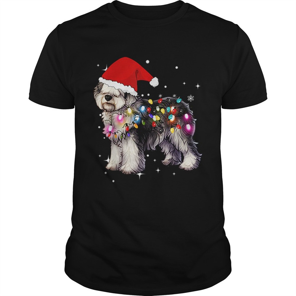 christmas-lights-olde-english-sheepdog-shirt-twcuejax Christmas Lights Olde English SheepDog shirt