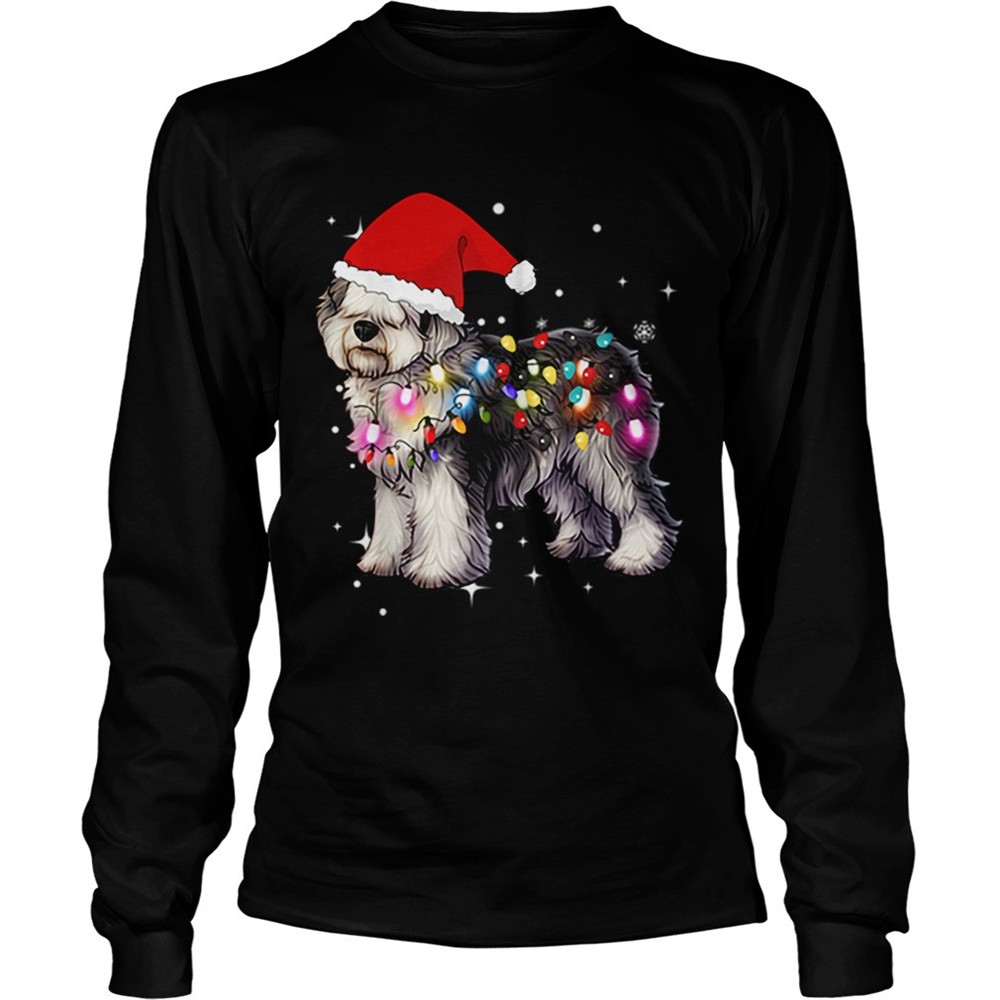 christmas-lights-olde-english-sheepdog-shirt-twcuejax Christmas Lights Olde English SheepDog shirt
