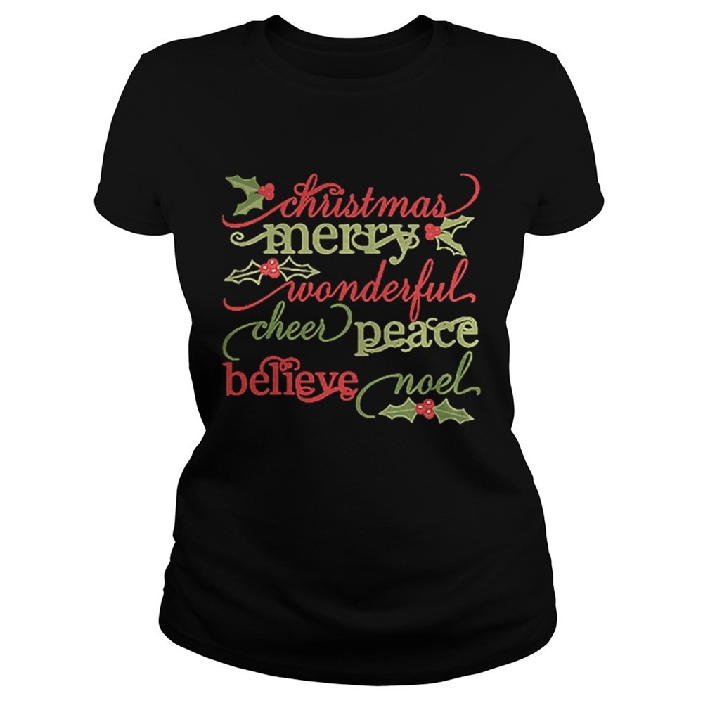 Christmas merry wonderful cheer peace believe noel shirt