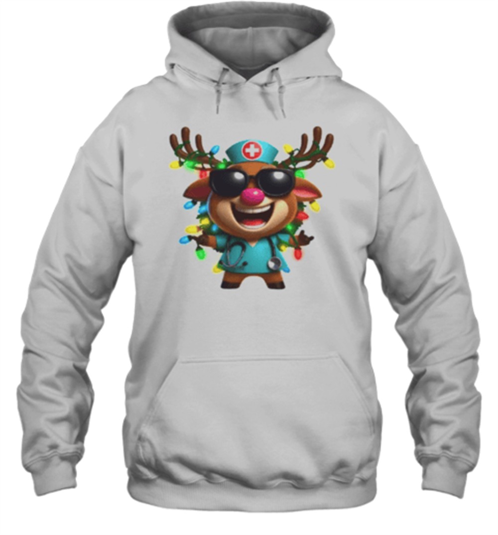 Christmas Nurse Reindeer T-Shirt