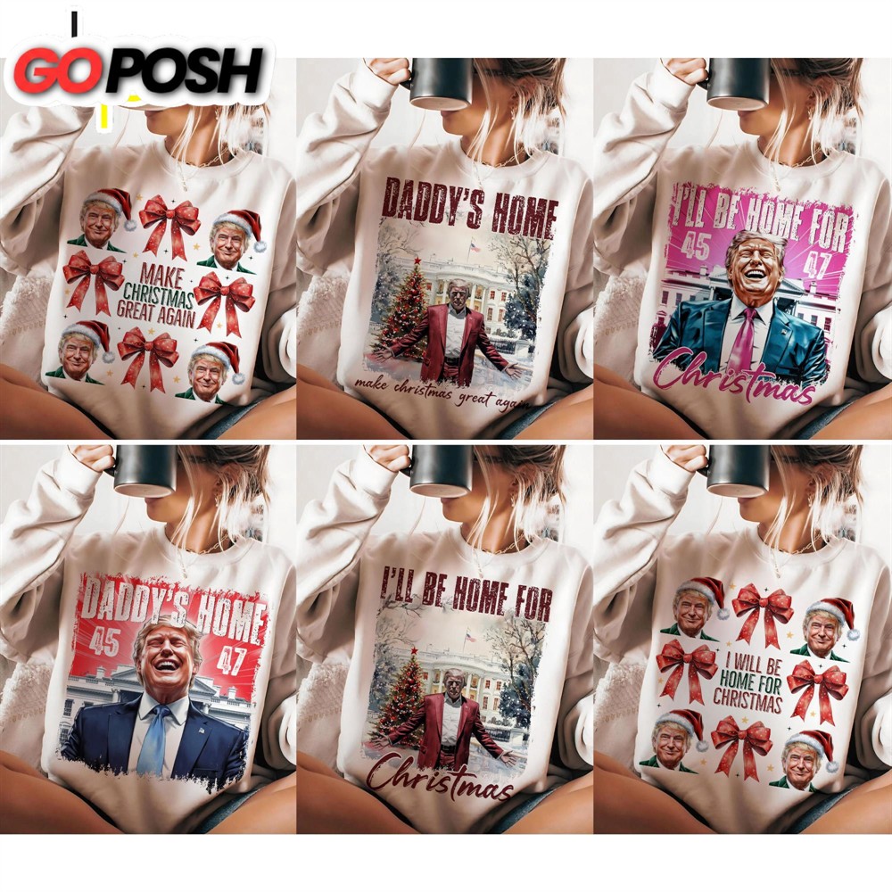 Christmas Png Bundle, Trump I’ll Be Home For Christmas Shirt