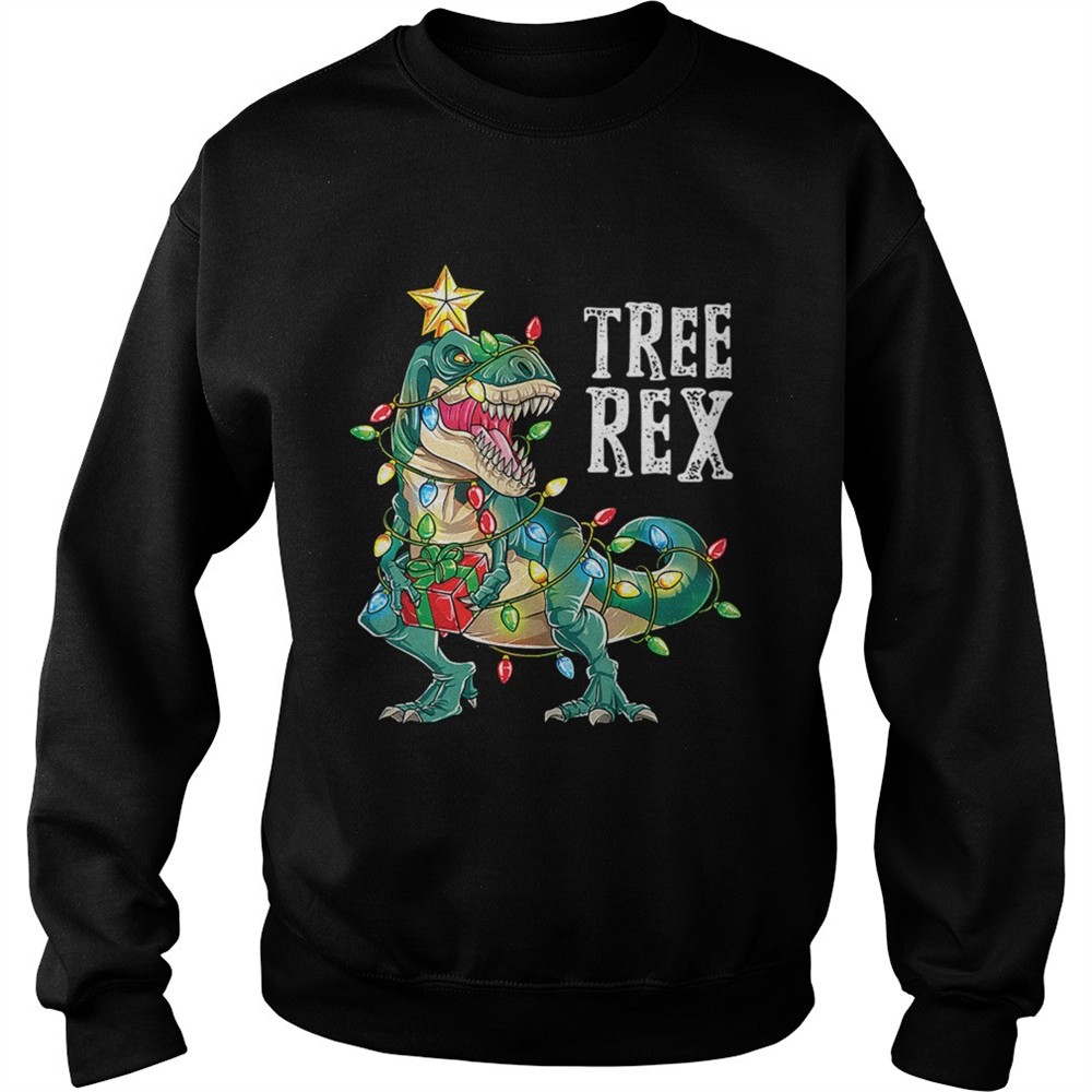 Christmas Shirts for Boys Kids Dinosaur Tree Rex Pajamas Men TShirt