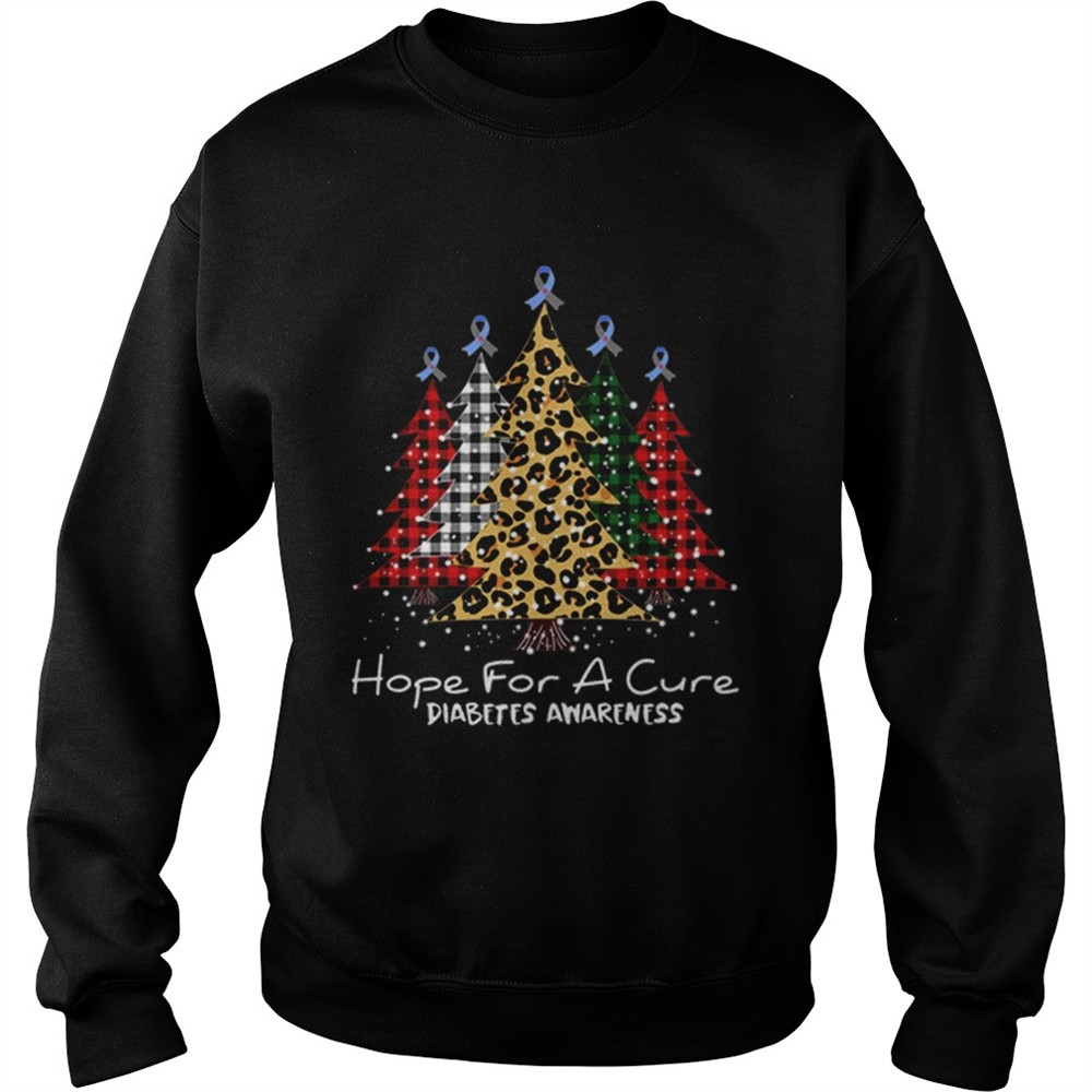 Christmas tree hope for a cure Diabetes Awareness shirt