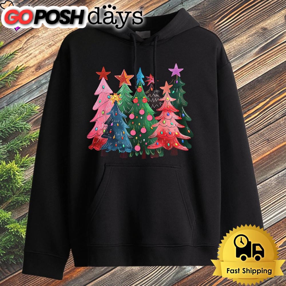 Christmas Tree Xmas Christmas Light Holiday Funny Hoodie