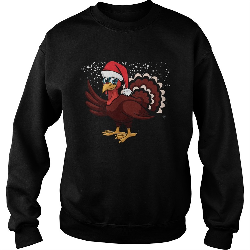 Christmas Turkey Santa Hat Shirt