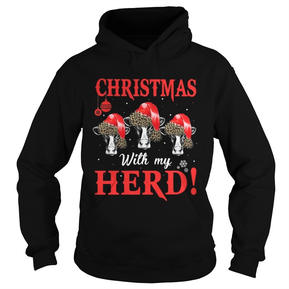 Christmas with my Herd cows shirt