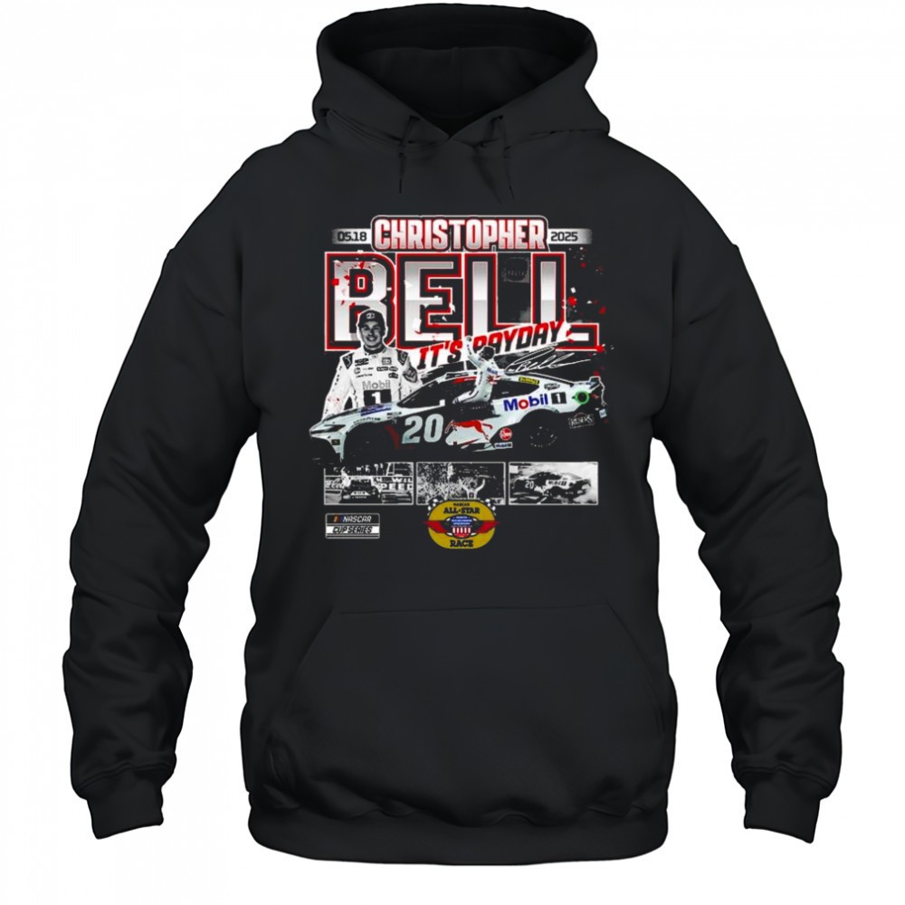 Christopher Bell Checkered Flag Sports Charcoal 2025 NASCAR All-Star Race Winner Shirt