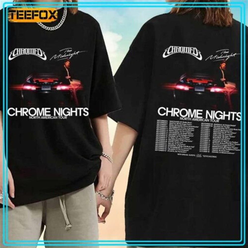 Chromeo and The Midnight – Chrome Nights Tour 2024 Music T-Shirt