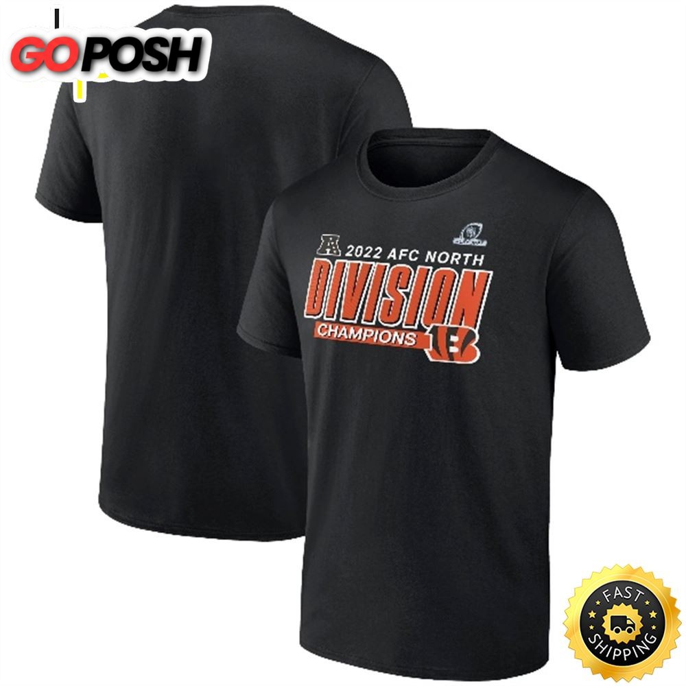 Cincinnati Bengals Branded 2025 AFC North Division Champions Divide & Conquer Black T-shirt