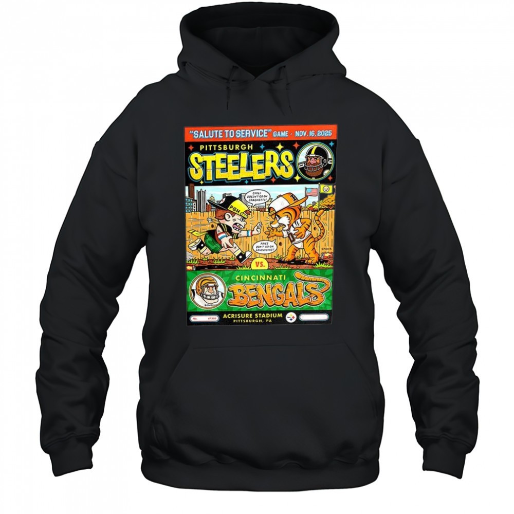 Cincinnati Bengals vs Pittsburgh Steelers salute to service game 2025 shirt
