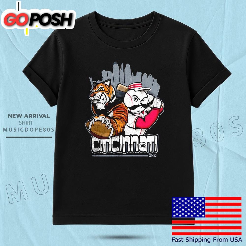 Cincinnati Ohio Sports Team Mascot T Shirt