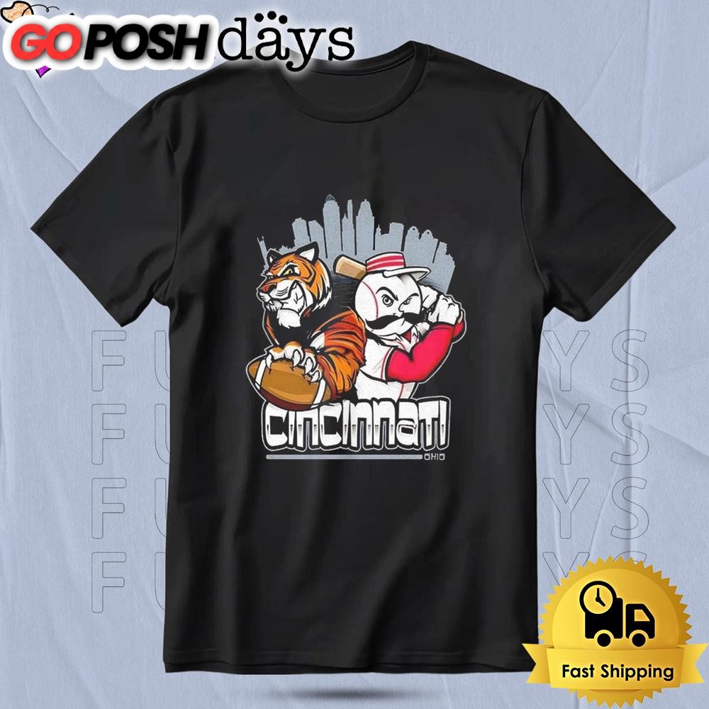 Cincinnati Ohio Sports Team Mascot T Shirt
