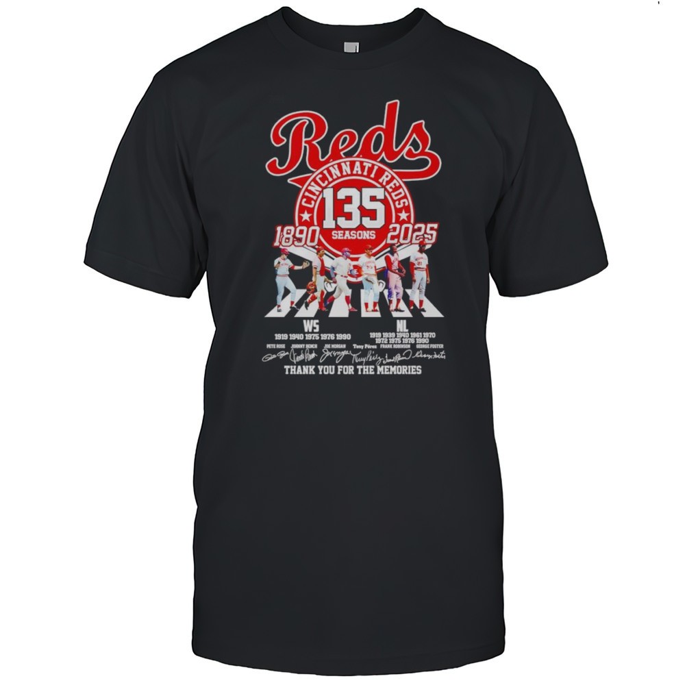 cincinnati-reds-135-seasons-1890-2025-abbey-road-thank-you-for-the-memories-shir-i4cus34n Cincinnati Reds 135 Seasons 1890 2025 Abbey Road Thank You For The Memories Shirt