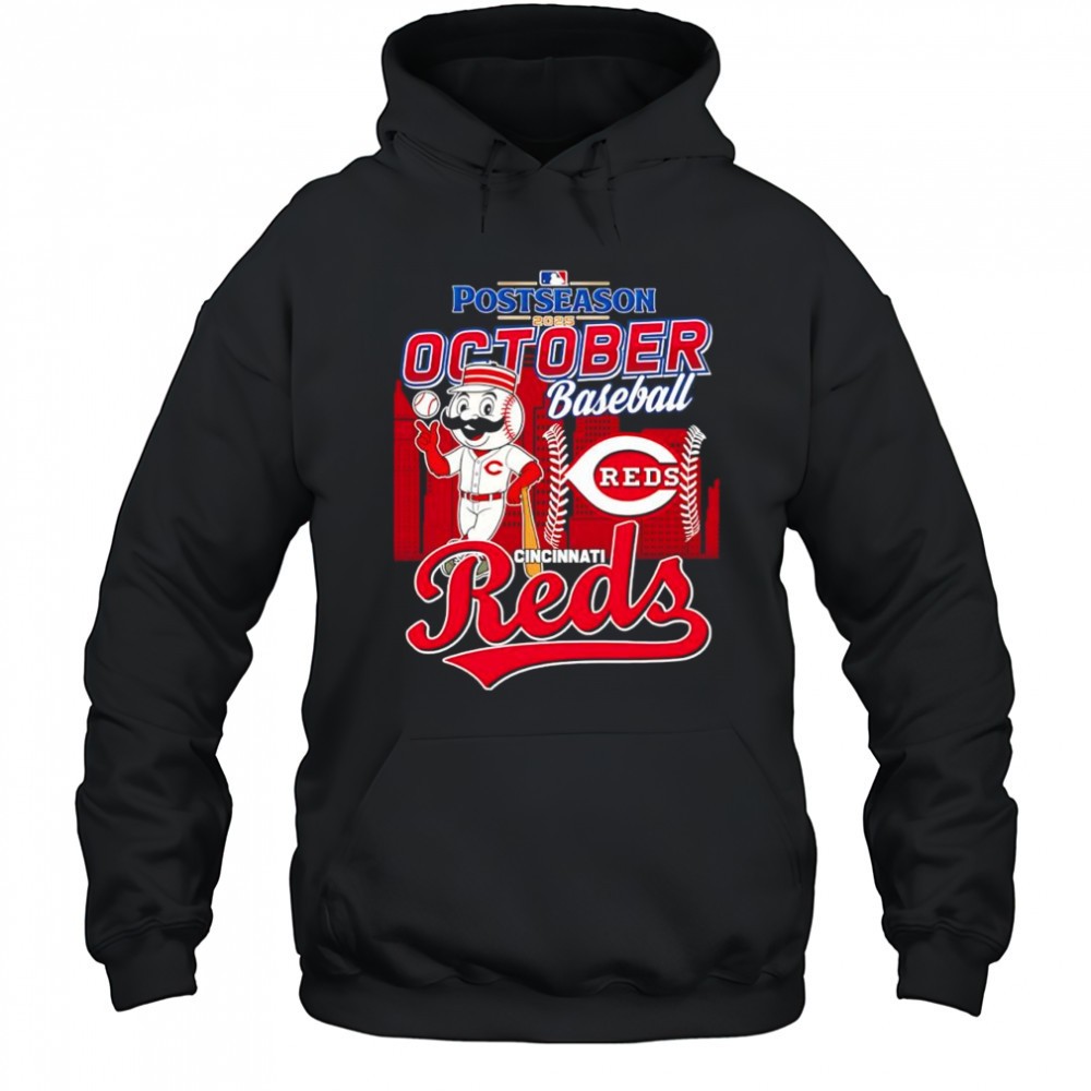 Cincinnati Reds baseball 2025 MLB postseason October mascot logo shirt