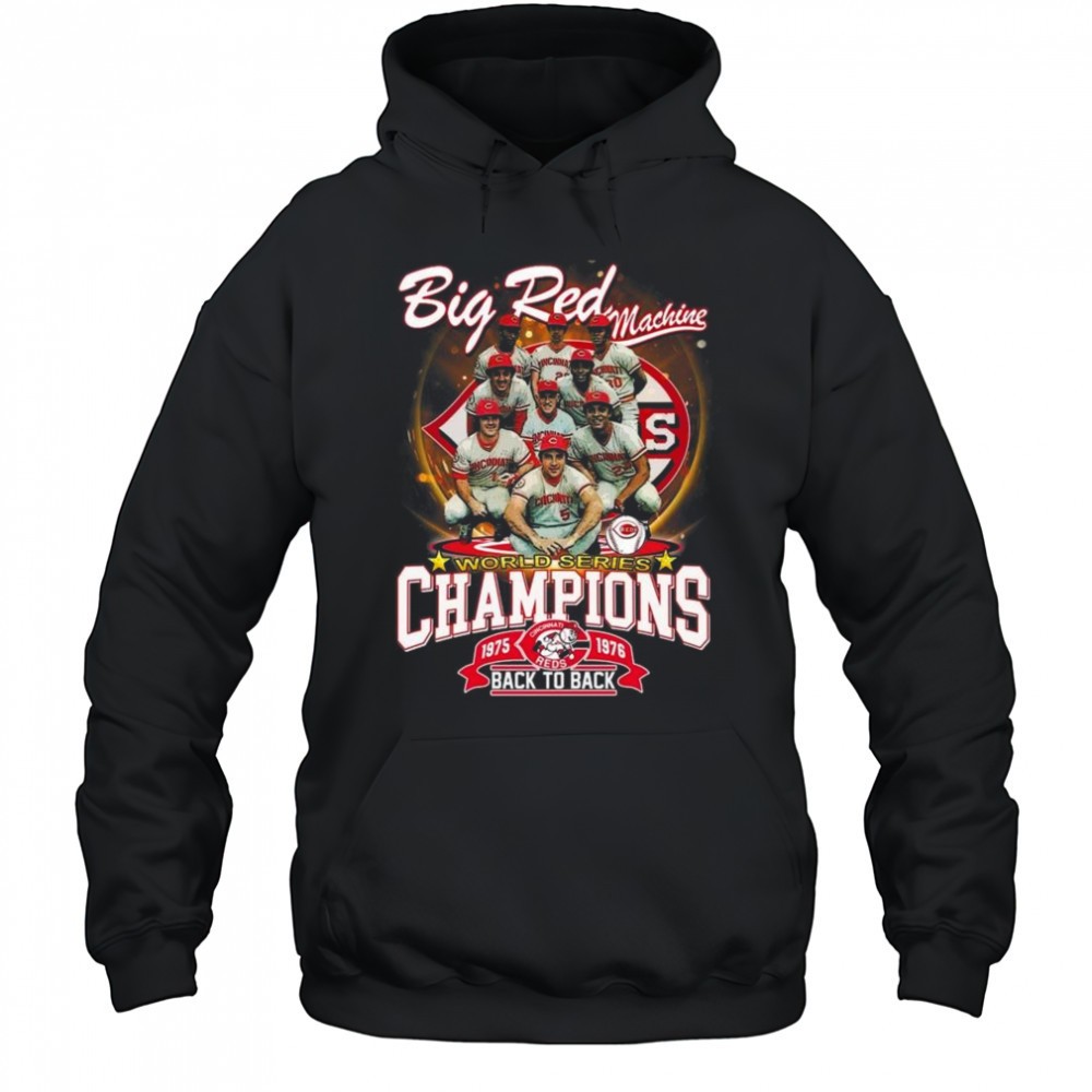 Cincinnati Reds Big Red Machine World Series Champions 1976-1976 Back To Back Shirt