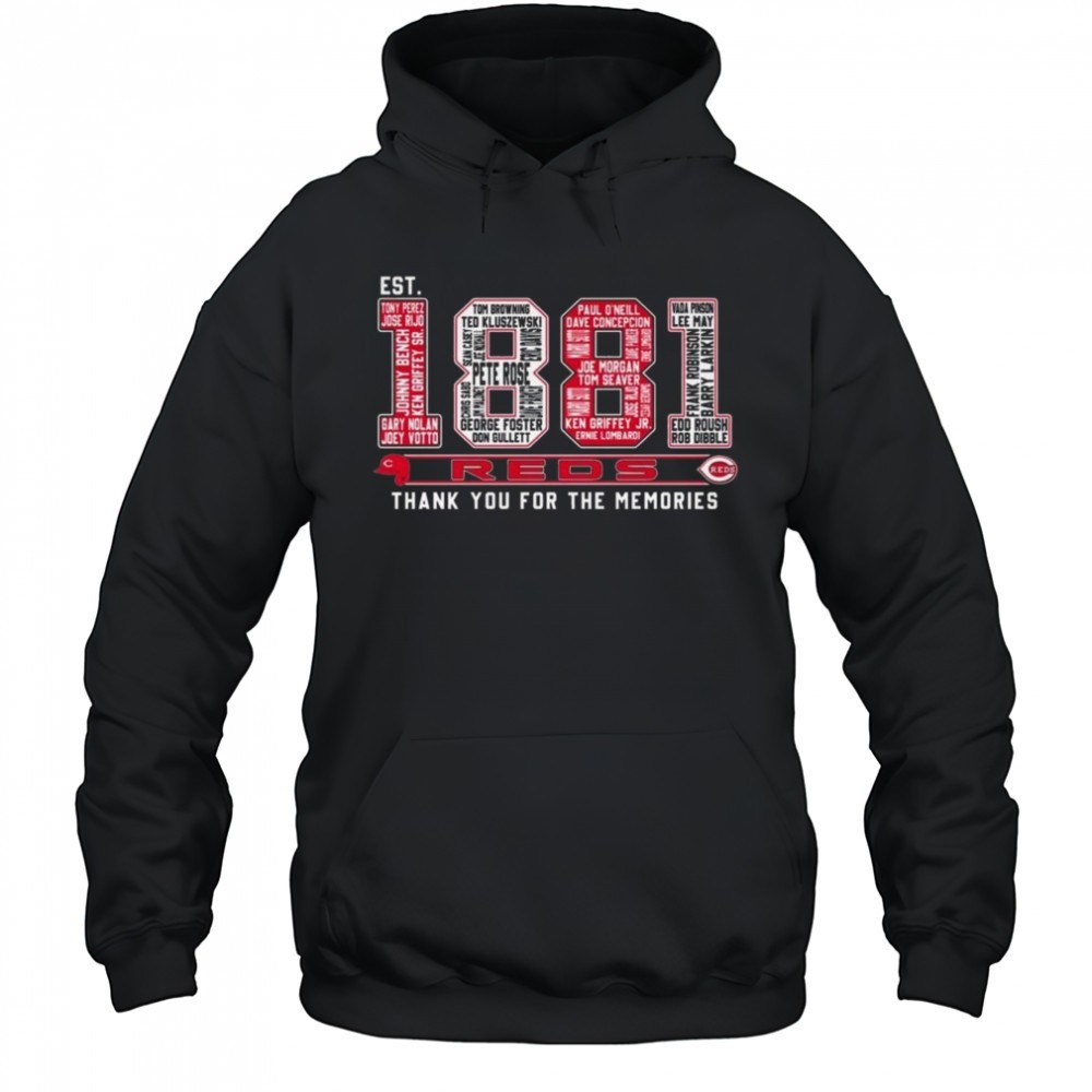 Cincinnati Reds Est 1881 Thank You For The Memories Shirt