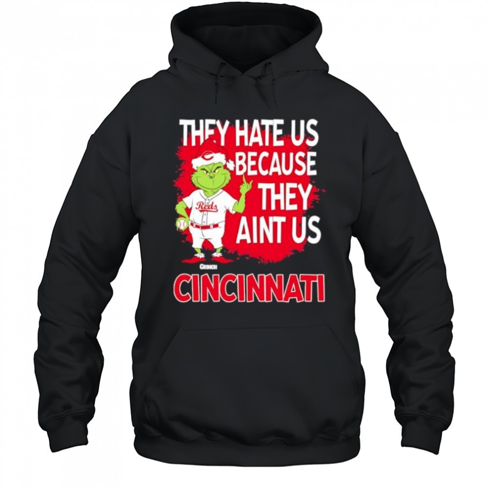 Cincinnati Reds Grinch Christmas They Hate Us Aint Us shirt