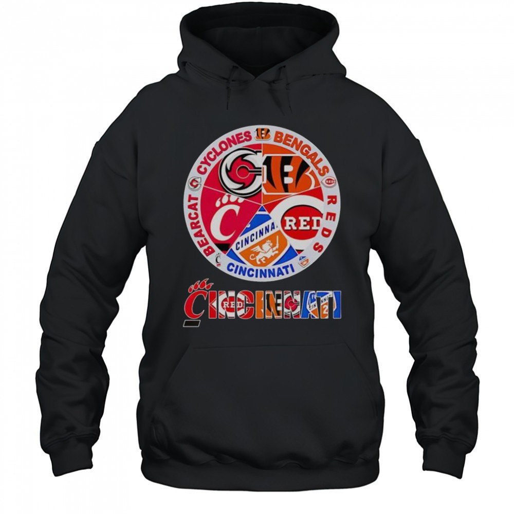 Cincinnati Sports Cyclones Bengals Reds Bearcat Logo T-Shirt
