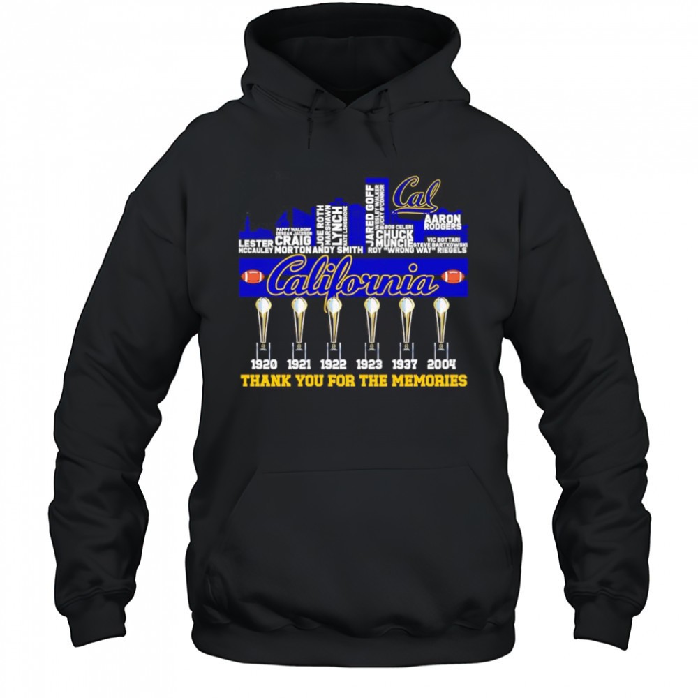 City skyline California thank you for the memories shirt