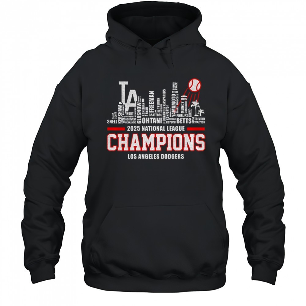 City Skyline Los Angeles Dodgers 2025 National League Champions World Series shirt