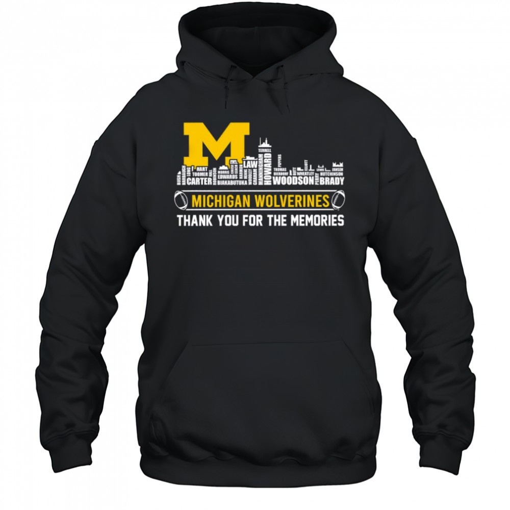 City skyline Michigan Wolverines thank you for the memories shirt