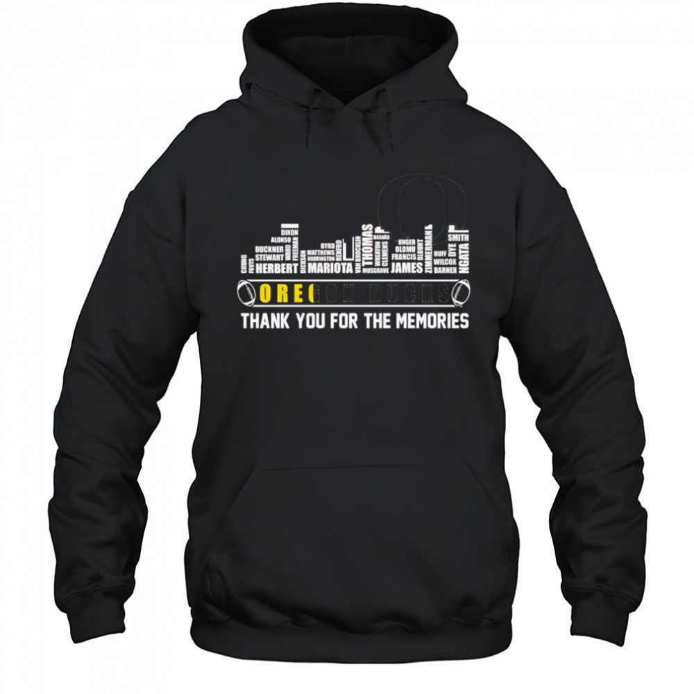 City skyline Oregon Ducks thank you for the memories shirt