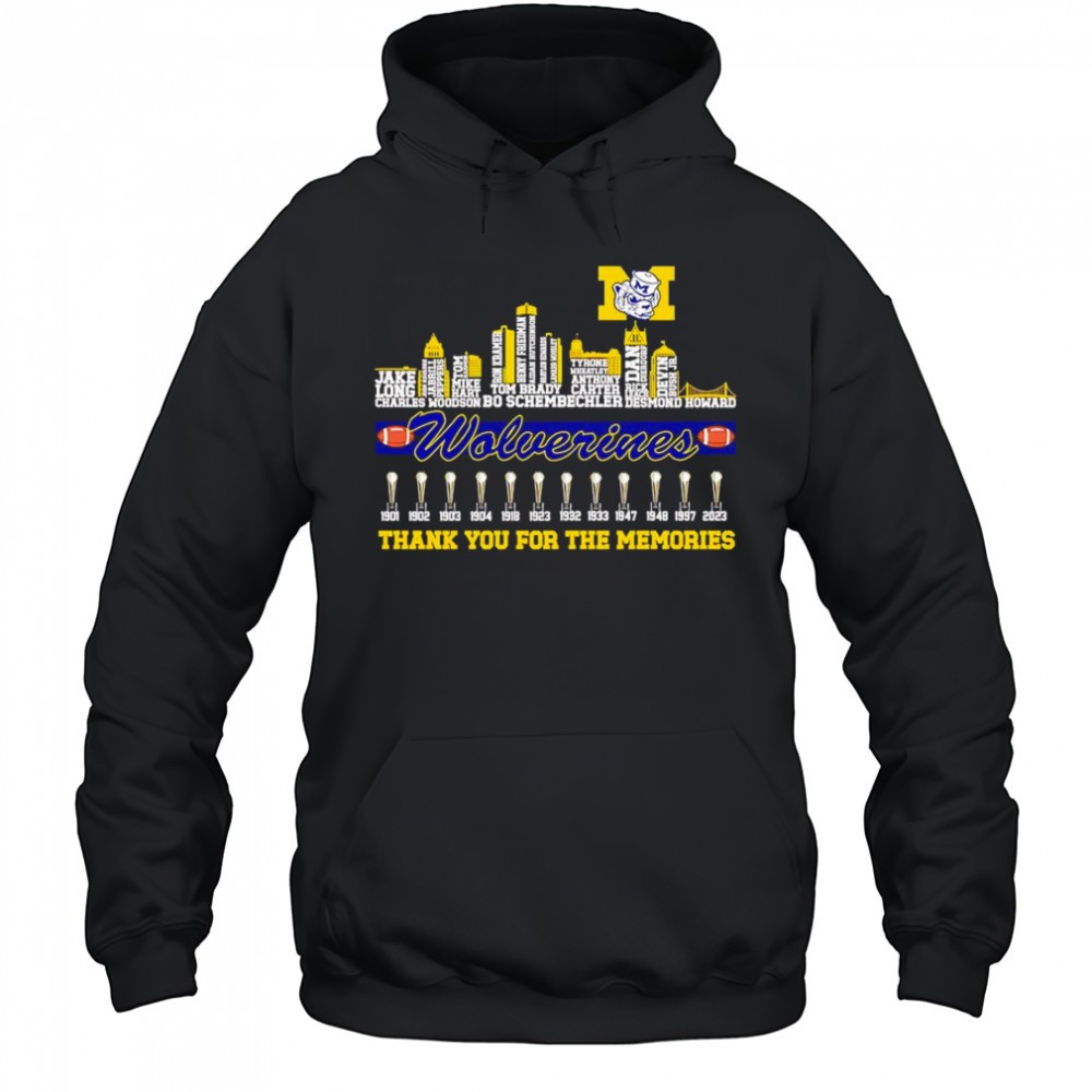 City skyline Wolverines thank you for the memories shirt