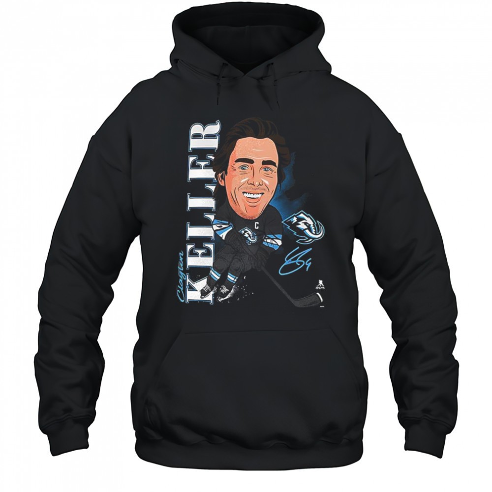 Clayton Keller Utah Mammoth hockey caricature player signature shirt