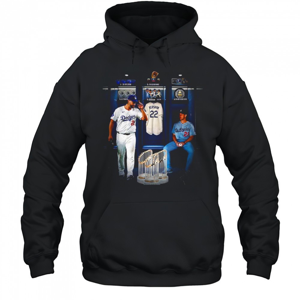 Clayton Kershaw locker room Los Angeles Dodgers 2025 World Series Champion shirt