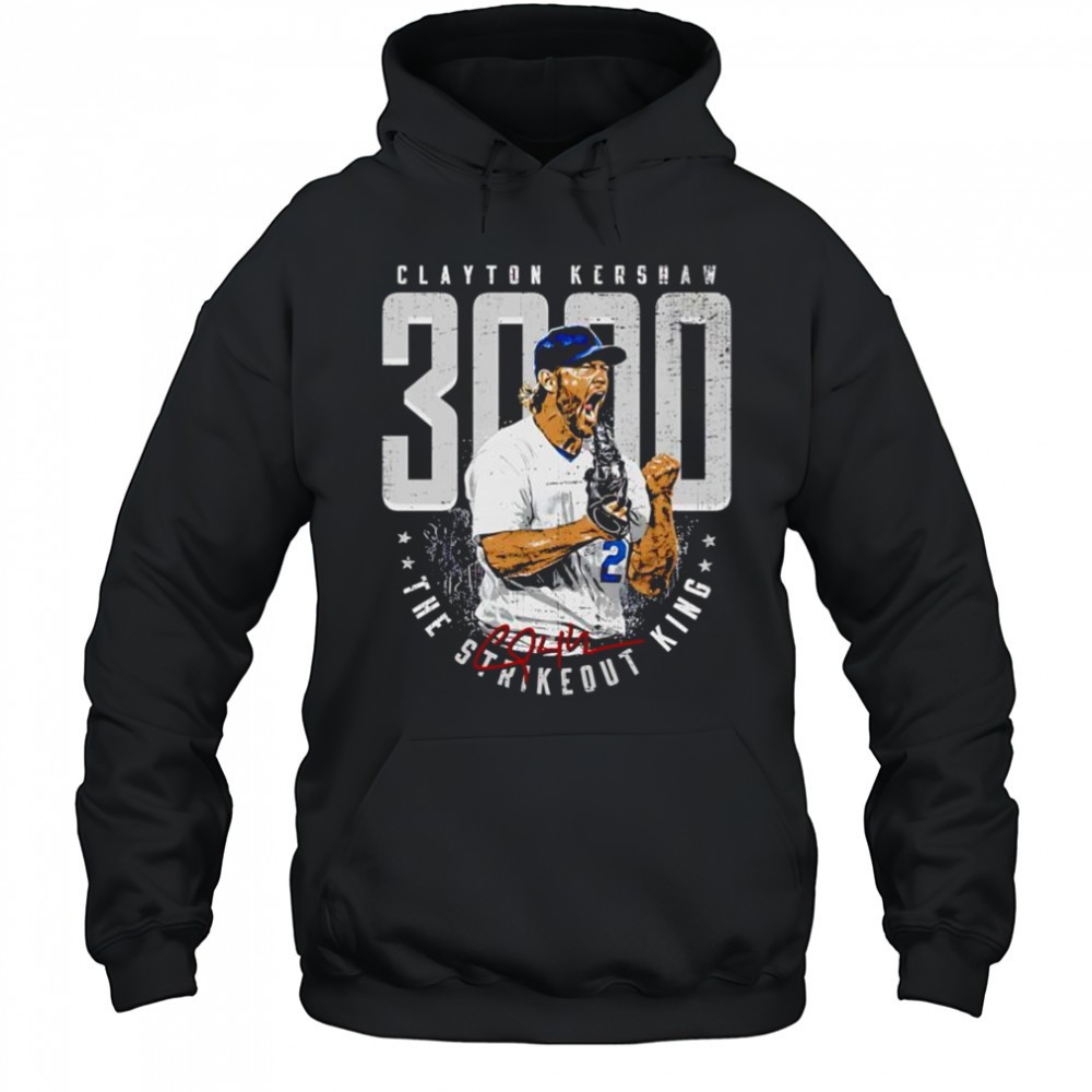 Clayton Kershaw Los Angeles Dodgers baseball 3000 the strikeout king signature shirt