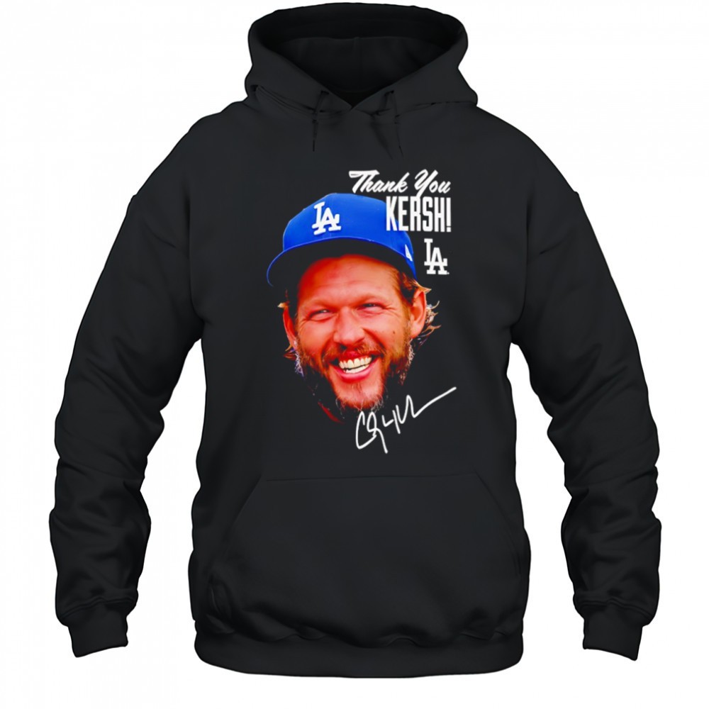 Clayton Kershaw thank you Kersh Los Angeles Dodgers baseball signature shirt