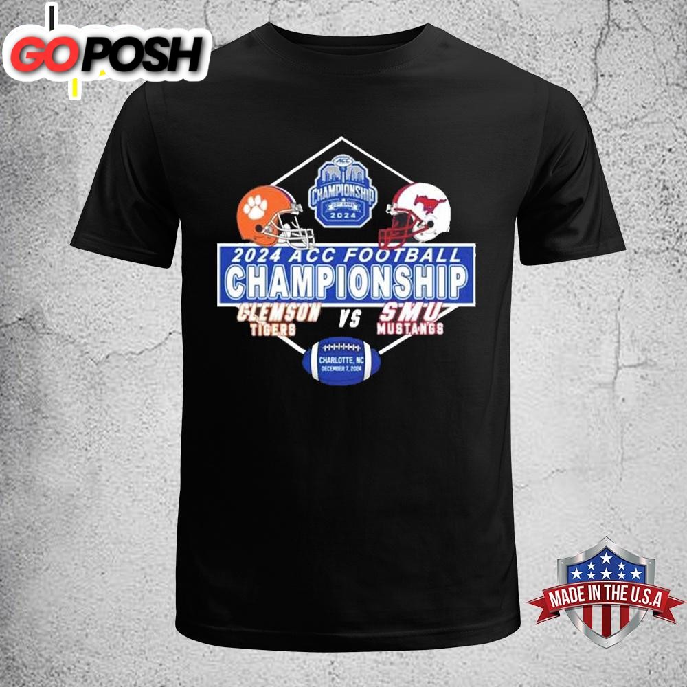 Clemson Tigers Vs SMU Mustangs 2024 ACC Football Championship Unisex T-Shirt