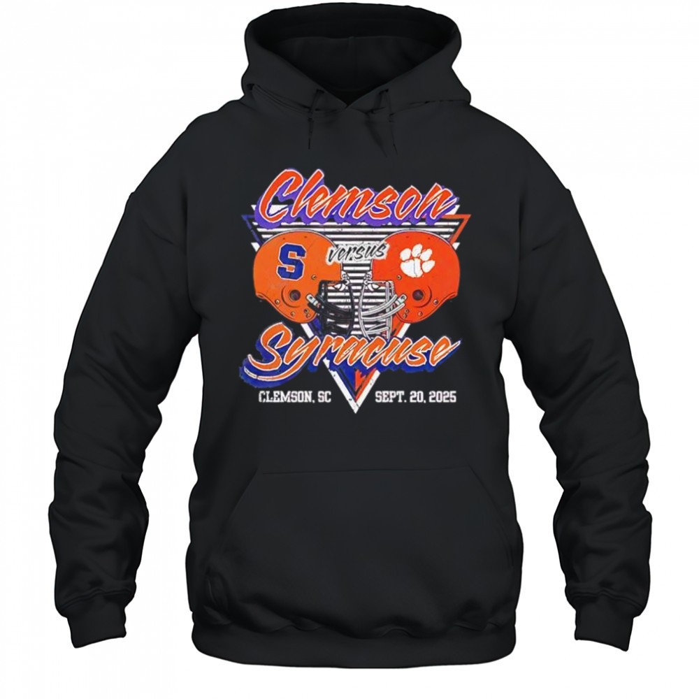 Clemson Tigers vs Syracuse Orange football helmet 2025 vintage shirt