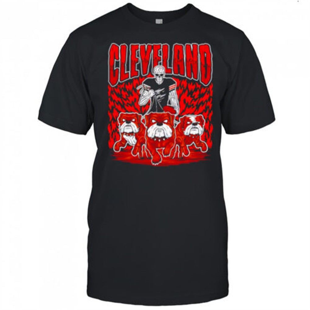 cleveland-browns-skeleton-football-player-and-bulldogs-shirt-x6ljf92v Cleveland Browns Skeleton Football Player and Bulldogs shirt